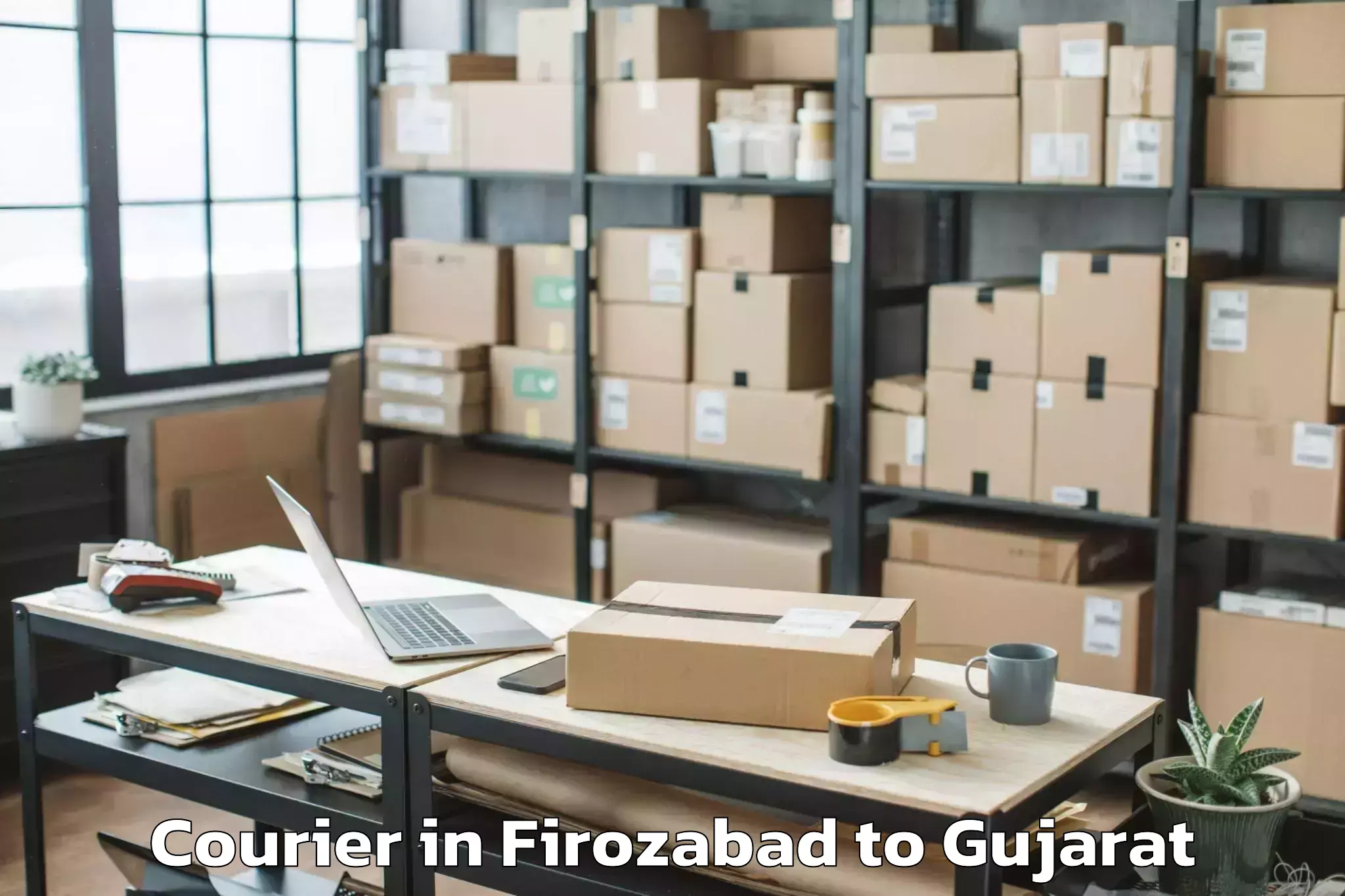 Top Firozabad to Jhagadia Courier Available